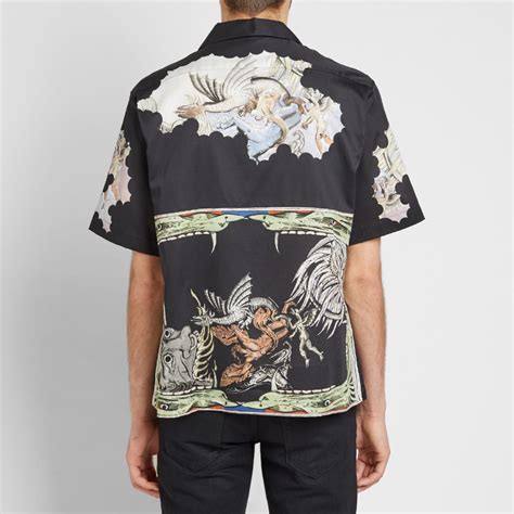 Givenchy: Black Icarus Hawaiian Shirt 